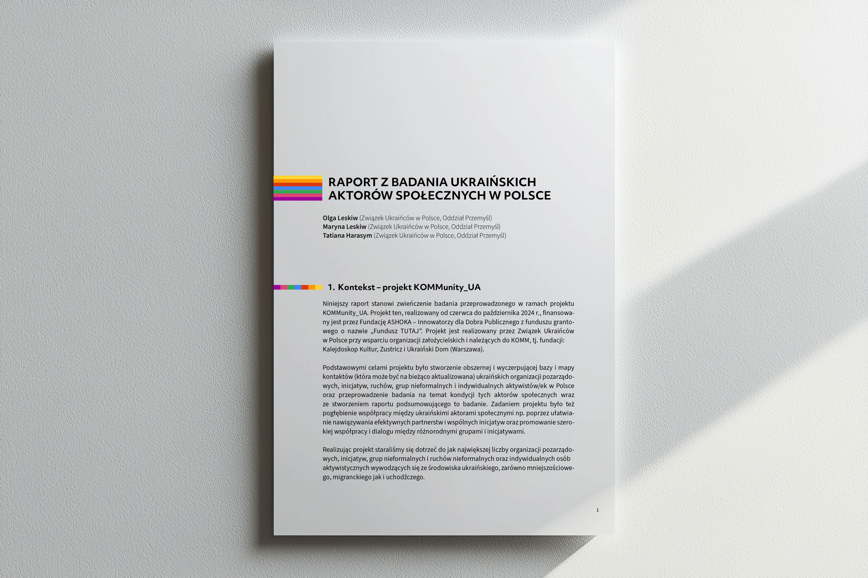 „Ukraińscy aktorzy społeczni w Polsce: analiza potrzeb i wyzwań”