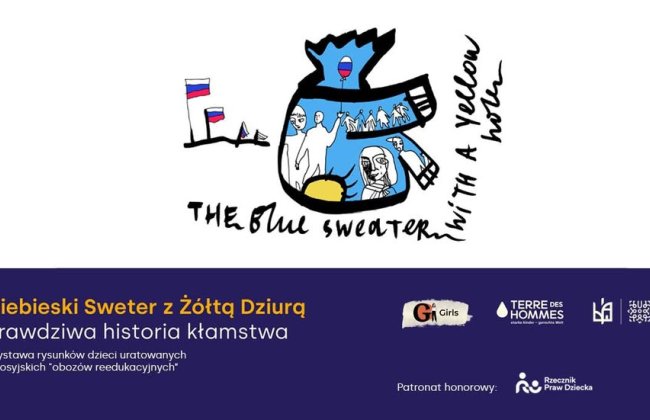 Wystawa obrazów “Niebieski Sweter z Żółtą Dziurą. Prawdziwa historia kłamstwa.”